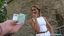 Public Agent Cherry Kiss given an Anal creampie in Public